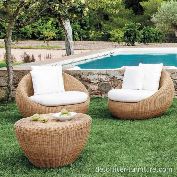 Freizeit Courtyard Outdoor Garten Rattan Outdoor Sofa Stuhl